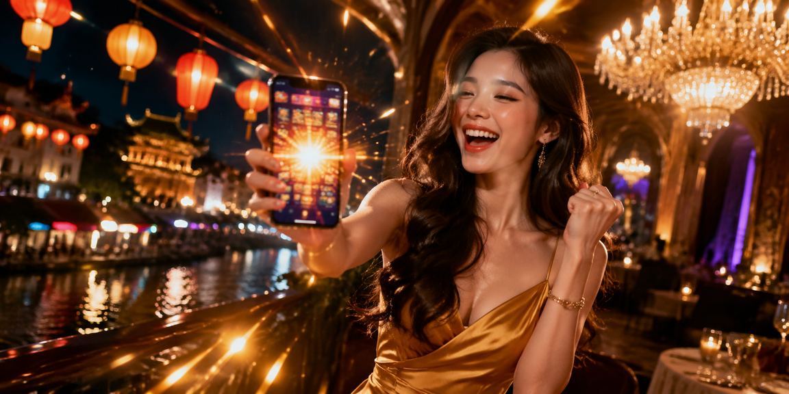 Người dùng Huế xem thông tin casino trên điện thoại trong không khí chợ đêm
